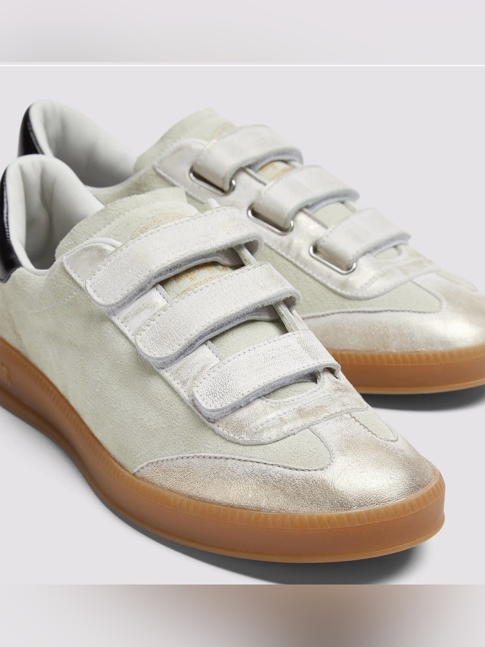 P448 Monza Velcro Sneaker in Cream/Thaiti Size 37
